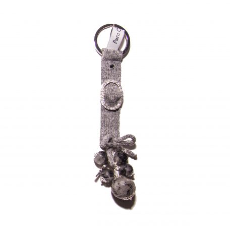 Tourmalated quartz cashmere keychain