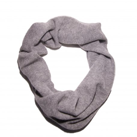 Light grey cashmere ring scarf