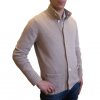 Funnel neck button up cashmere cardigan