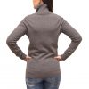 Light grey turtleneck cashmere sweater back