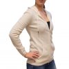 Natural hooded cashmere cardigan